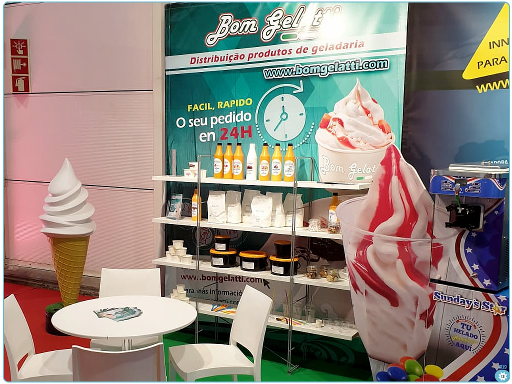 Feria Salón BARHOTEL - Producto Bom Gelatti para heladerias hacer el mejor helado