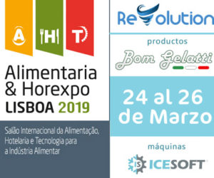 Feria Alimentaria & Horexpo Lisboa 2019. Bomgelatti y máquina Revolution